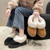 Retro Hairy Casual Thick Sole Cotton Boots for Women  Winter Warm Soft Comfortable Fashion Versatile Plush Chunky Snow Boots