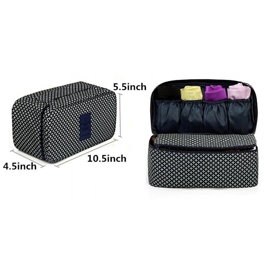 Portable Pattern Travel Underwear Bra Storage Box Storage Bag