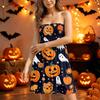 Women Sleeveless Tube Dress Casual Summer Dress Halloween Print Strapless Mini Dress Party Dress
