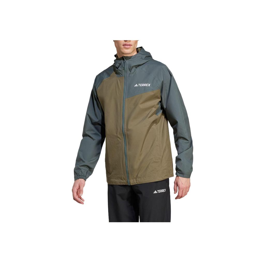 adidas Pánská bunda Multi 2L Rain.Rdy Ležérní Všestranná Módní Pohodlná Bunda Bunda Rock-Olive Břečťanově zelená JD8355