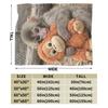 Funny Monkey Cartoon Accessories Fashion Blanket Super Soft Cozy  Throw Fashion Blankets for Bed Es Multi-size Bedspread
