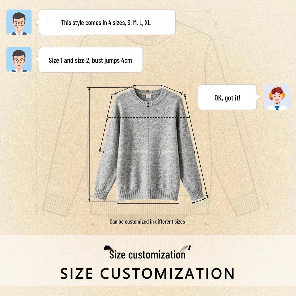 Stripet mohairstrikket genser: Damelengde Løs passform med rippede detaljer