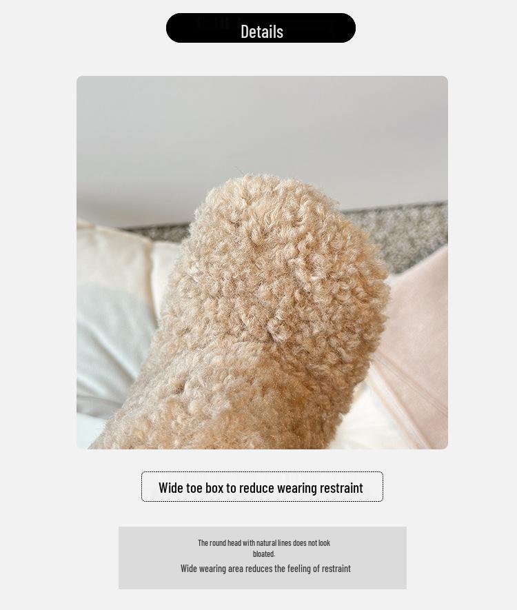 2025 Mädchen Winter Schneestiefel: Warmer Pelz, Samt gefüttert, zweilagige Baumwolle