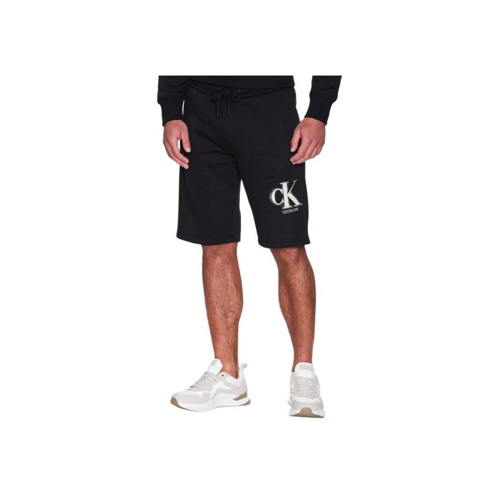 Calvin Klein Printed Mid-Rise Casual Shorts Men Shorts Black J30J322905