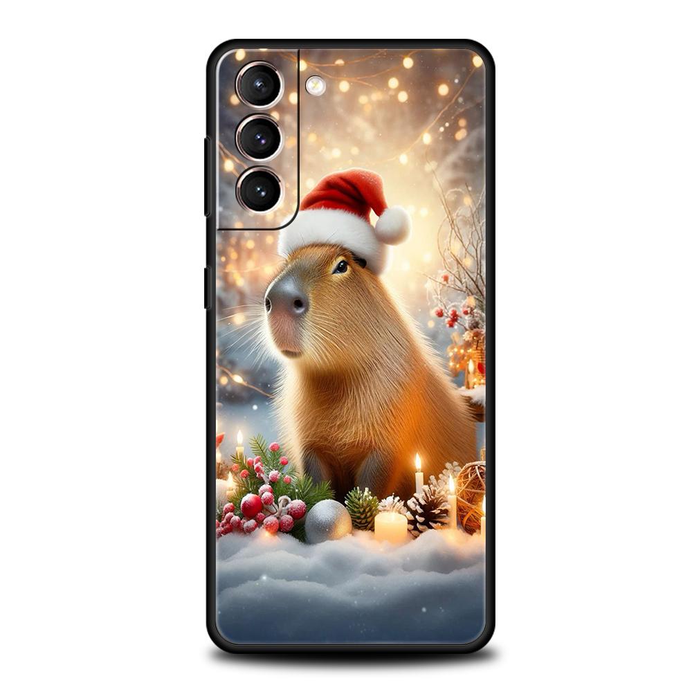 

Cute Capybara Phone Case for Samsung Galaxy S25 S24 S23 S22 S20 S21 FE Ultra S10 S10E S9 Plus 5G Soft TPU Fundas Cover Capas Bag Samsung S21Plus