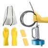 In Magazines Recommended by GSON Pipe Cleaner 5m Wire Rotating Drain Cleaner for Drainpipes and Drain Clogs Wire Brush for Clearing Drain Blockages