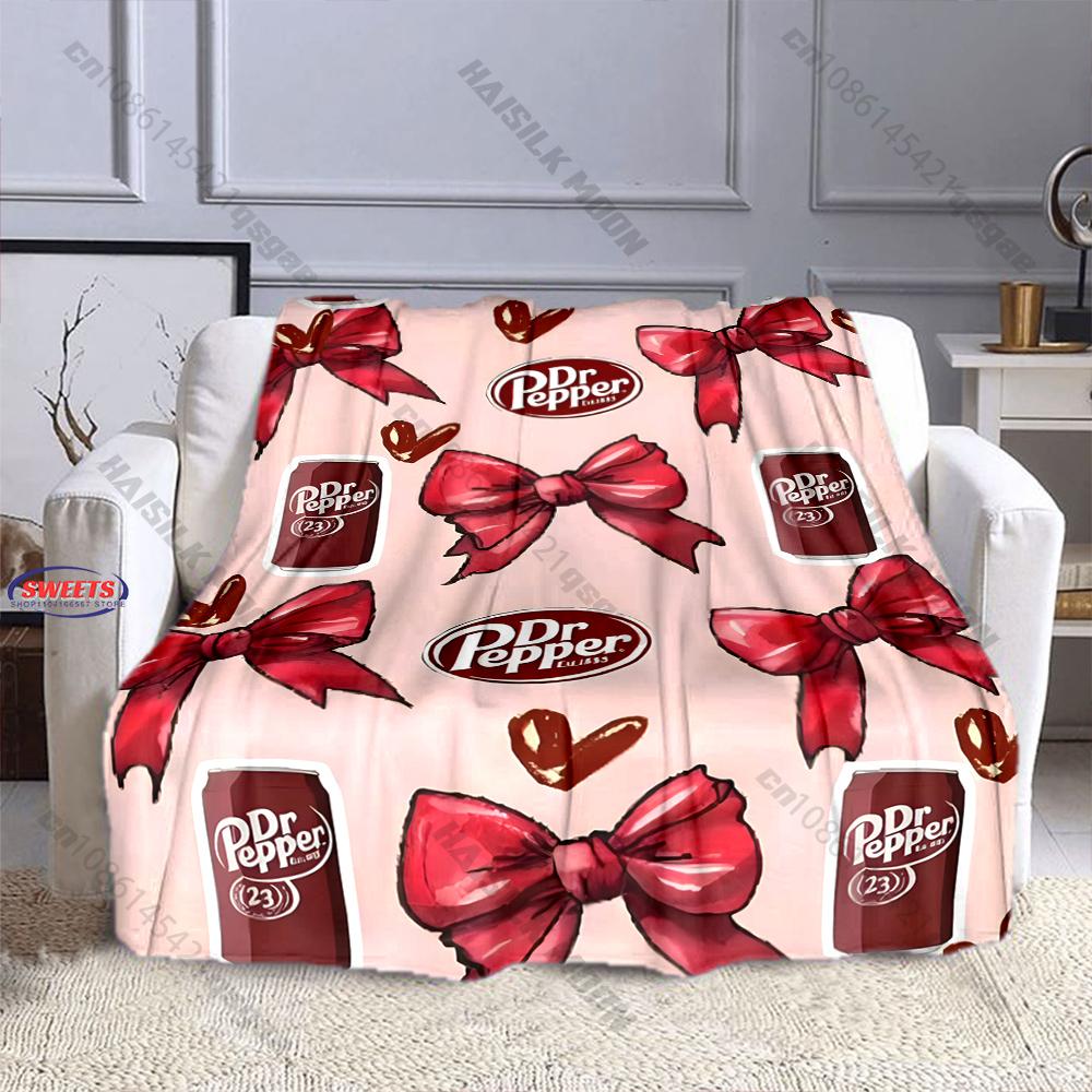 1PC Dr. P-Pepper Blanket 3D Flannel Plush Decorative Bed Blanket - Super Soft, Lightweight, Warm Cozy for Couch Sofa, Home Decor