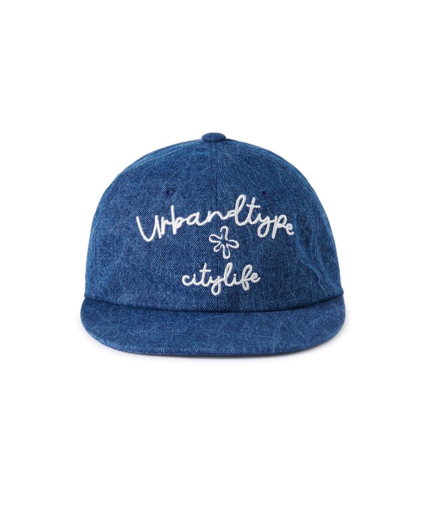 URBANDTYPE Vintage Denim Logo Ball Cap_Blue_Hl090