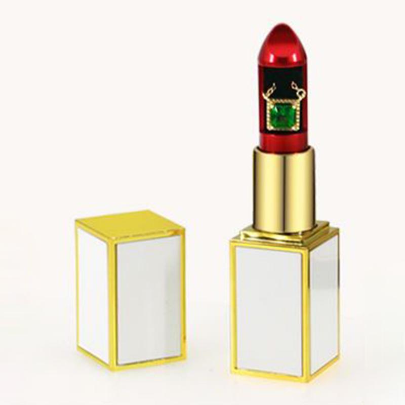 Portable Mini Lipstick Jewelry Packaging Box Rotating Ring Storage Boxes Creative Pendant Organizer Box Wedding Gift Boxes