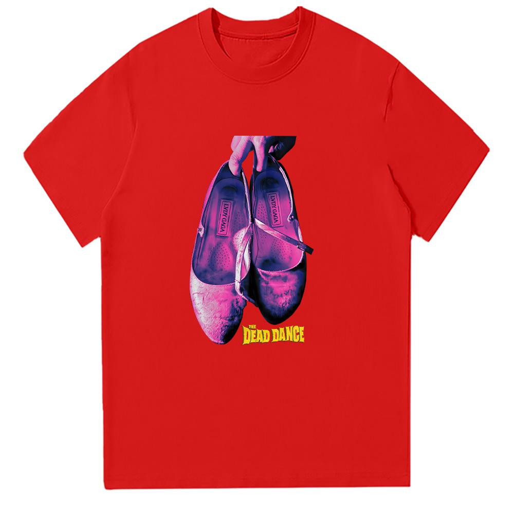 

Леди Гага The Dead Dance Tour 2025 Футболки Мода Идеальная Женская Высококачественная Футболка Свободная Хлопковая Повседневная Футболка Унисекс XXL красный