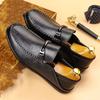 Fashion Wedding Party Men Dress Shoes Office Flats Breath Driving Lazy Loafers Moccasins Leather Men Footwear Slip on Man Formal Shoes