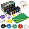 Ансамбль покера - SPRINGOS - 200 жетонов - Tapis de jeu vert - 2 игры в карты