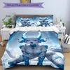 3Pcs Ethereal Ice Fantasy Beast Bedding Set Quilt Cover Pillowcase Home Christmas Xmas Halloween Gift 1 Duvet Cover 2 Pillowcase M924628