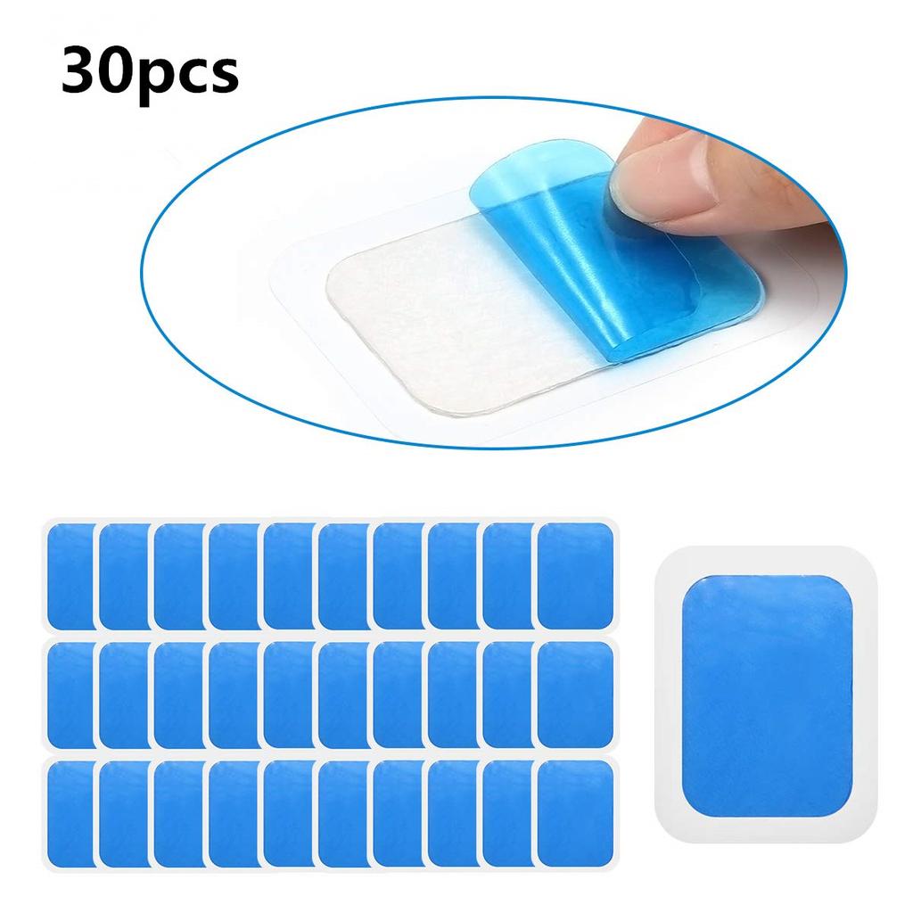 30Pcs EMS Gel Pads Hydrogel Gel Training Replacement Gel Sheets for Abdominal Muscular Electrostimulator