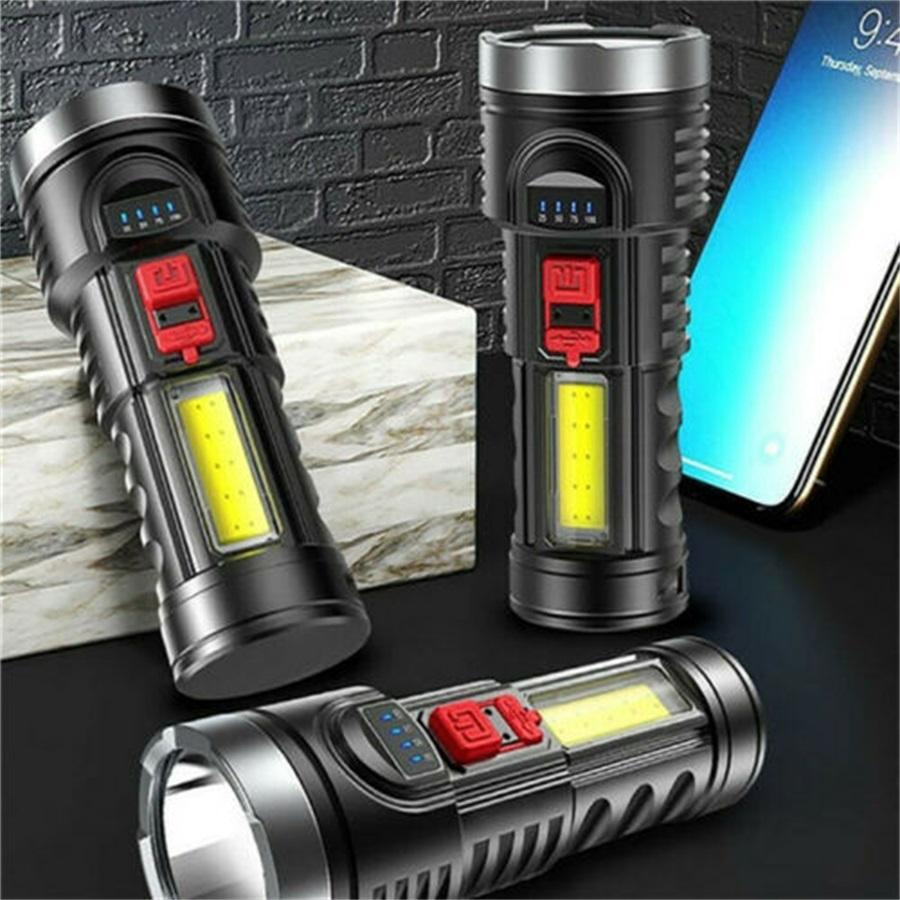 10000000LM USB Rechargeable LED Tactical Flashlight, 4 Light Modes