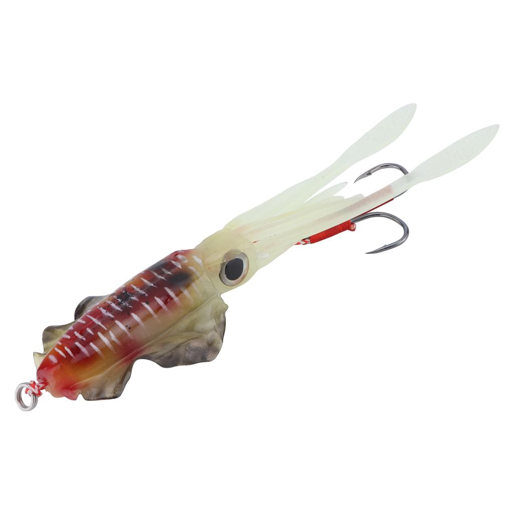 Squid Fishing Lure for Sea Fishing Simulation Iron Hook Octopus Lure Simulation BaitYellow and Red