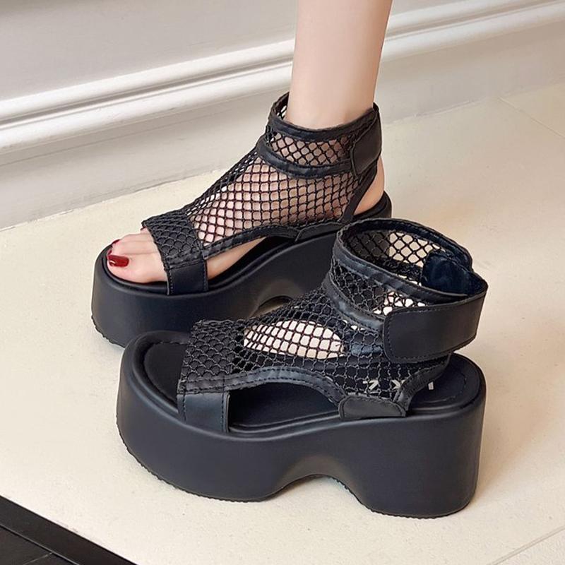 Fashion High Heels Women Sandals Ankle Platform Fashion Shoes Summer Designer Women Cool Boots 2025 New Dress Brand Zapatillas De Mujer
