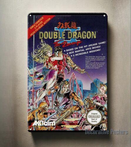 Double Dragon 2 Nes Retro Video Game Metal Poster Tin Sign 2030cm aluminum 20x30cm