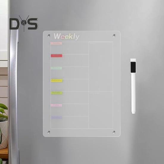 Magnetische Kühlschrankaufkleber aus Acryl, Memoboard, Arbeitsnachricht, Notizen, Wochenplaner, transparente Anzeigetafeln