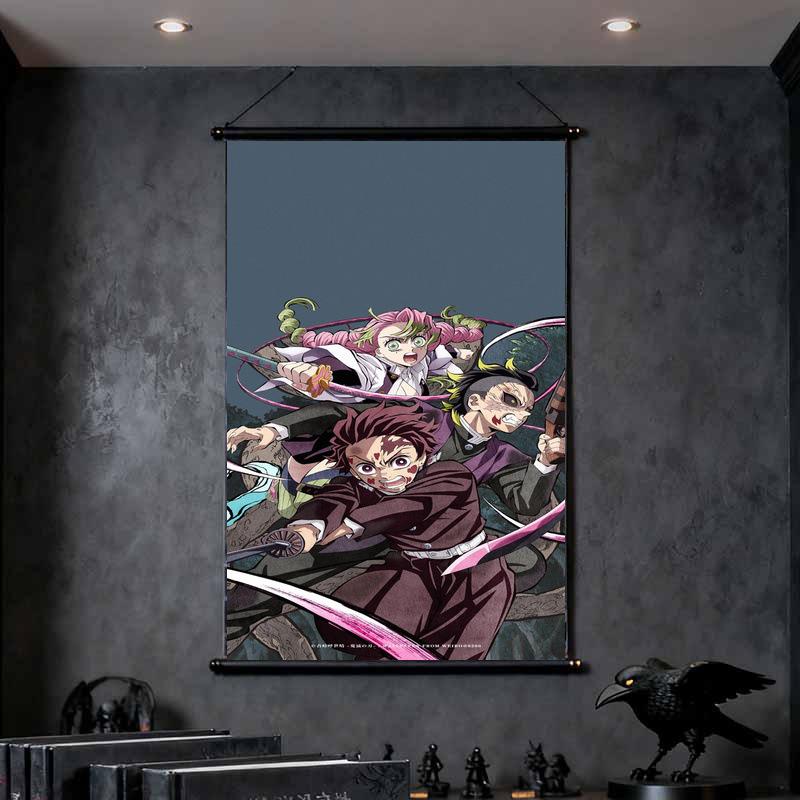 Demon Slayer Tanjiro & Rengoku Flame Guardian XL Self-Adhesive Canvas