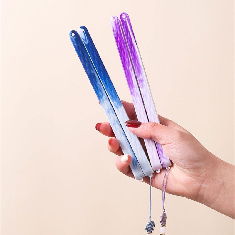 Round Magnetic Folding Hand Fan Compactly Coolings Fans For Outdoor Game Christmas Decorations Festival Performances