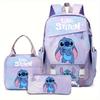 Backpack Level 3 To 6 Girls Pink School Bag Portable Lunch Bag Stationery Pencil Case