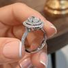 CopperCubic Zirconia Oval Shaped Rings for Women High Quality Engagement Wedding Trend Eternity Jewelry