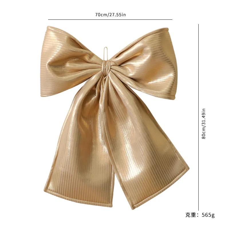 Velvet Bows Knot Xmas Tree Decor 1PC Christmas Decorative Super Large Bow Pendant Front Doors Outdoor Activities Party DIY
