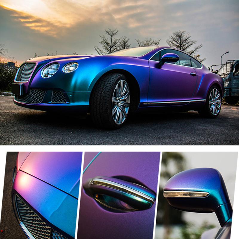 30*100 cm Auto Blau zu Lila Perle Chamäleon Vinyl Wrap Film Chamäleon Auto Aufkleber Automobile Motorrad Auto Styling decaration