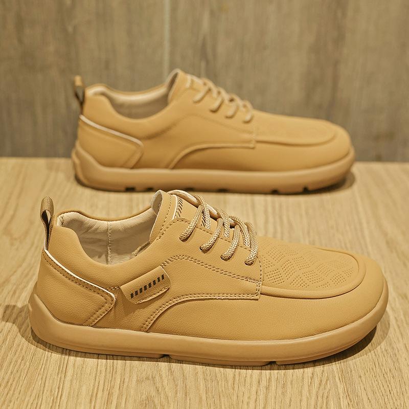 New autumn high-end leather surface retro casual board shoes leather shoes low-top flat shoes 39 [standard sports code]