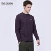 Men's Crew Neck Long-Sleeve Cotton-Blend T-Shirt
