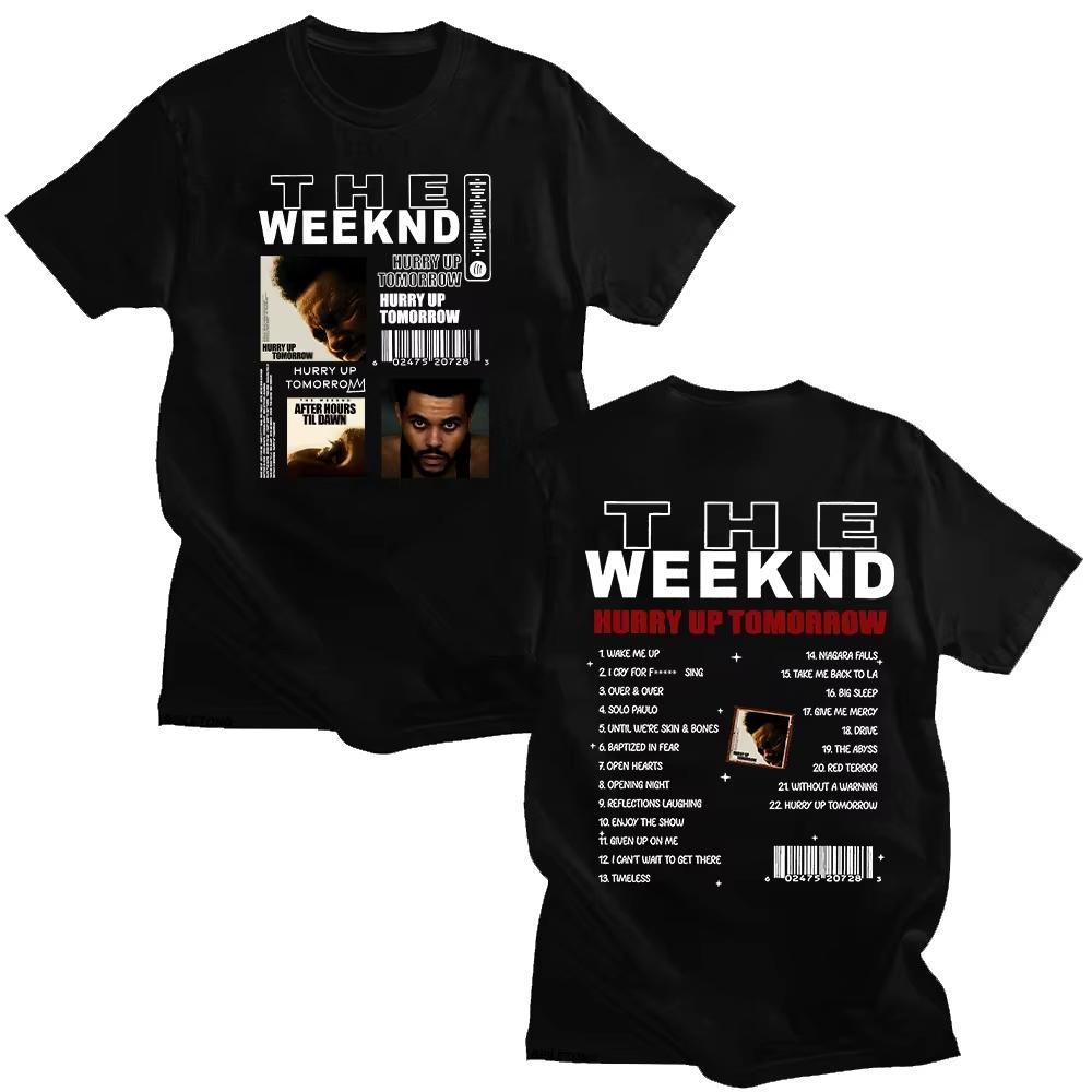 The Weeknd Album Hurry Up Tomorrow T-shirts Vintage HURRY UP TOMORROW Women_Men Funko Pop Clothing Hip Hop Streetwear Oversized Tshirt 4XL