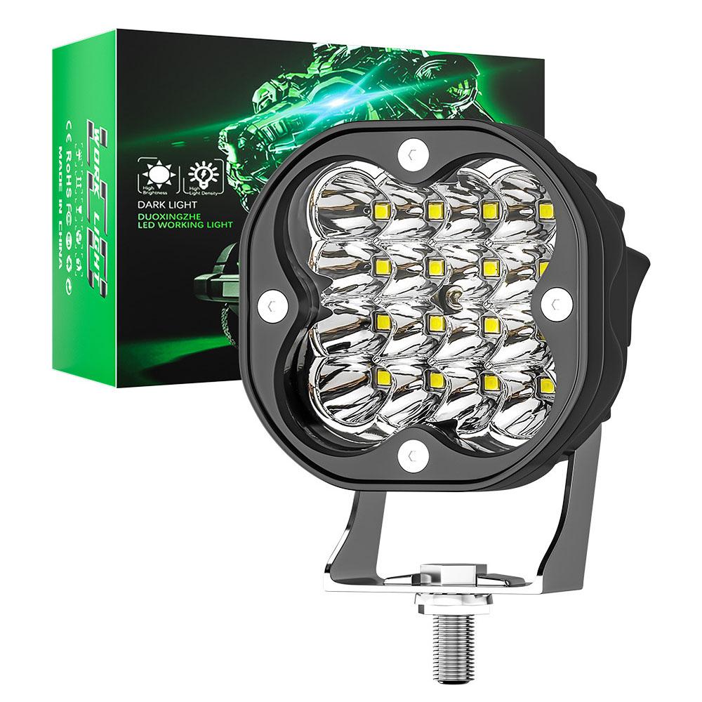 

3-inch 48W 16-LED Car Truck Forklift Spotlight Square Waterproof Engineering Vehicle Headlight White Light