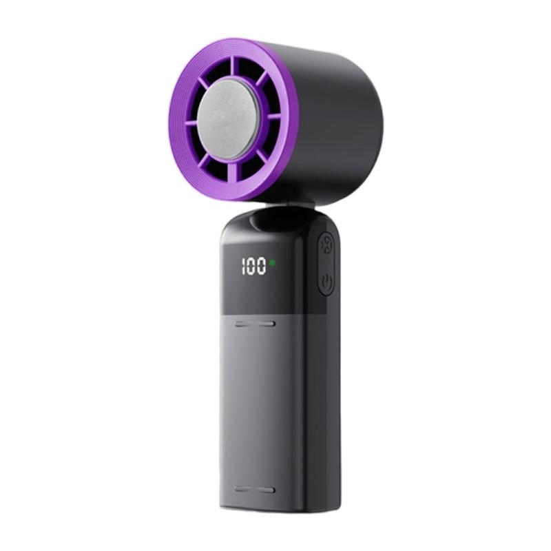 Portable Outdoor Handheld Fan 0-100 Speed Mini Cooling USB Rechargeable Control Cooling Fan with Cold Compress серый