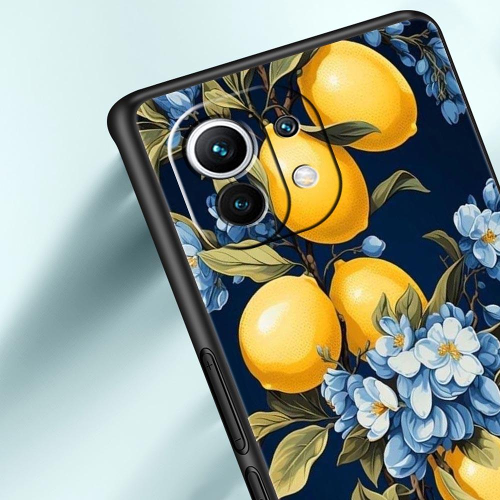 Summer Fresh Fruit Lemon Print Phone Case Cover for Xiaomi Mi 17 Pro Max 15 14 13 12 11 Ultra 15T 14T 13T 12T Pro Lite Soft TPU