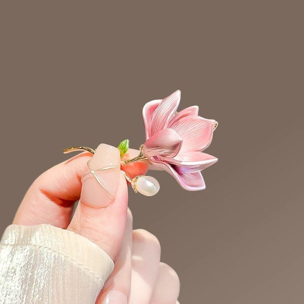 Vintage Floral Enamel Brooches Chinese Style Luxury Sense Brooch Suit Collar Pin  Festival Gifts