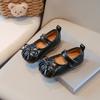 Fashion Girls' Flat Shoes 2025 Spring New Kids Leather Shoe Simple Anti Slip Girls Casual Shoes Versatile Child Performance Shoe