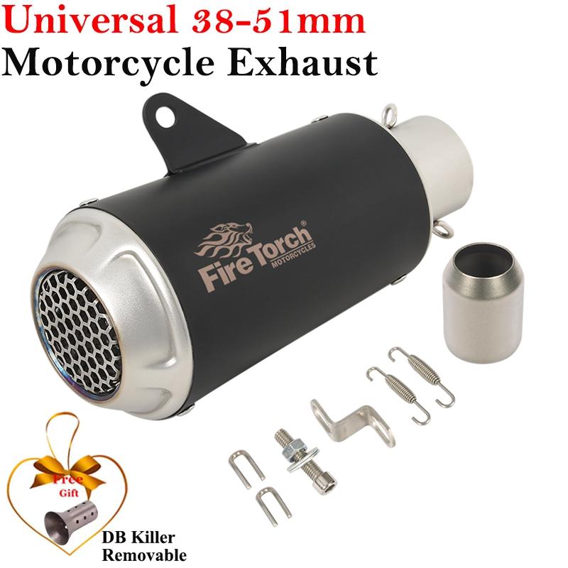 51mm Universal Motorcycle Exhaust Escape Modified E-Mark Muffler DB Killer For MT09 NVX155 PCX125 CBR300 SV650 MT07 CBR500