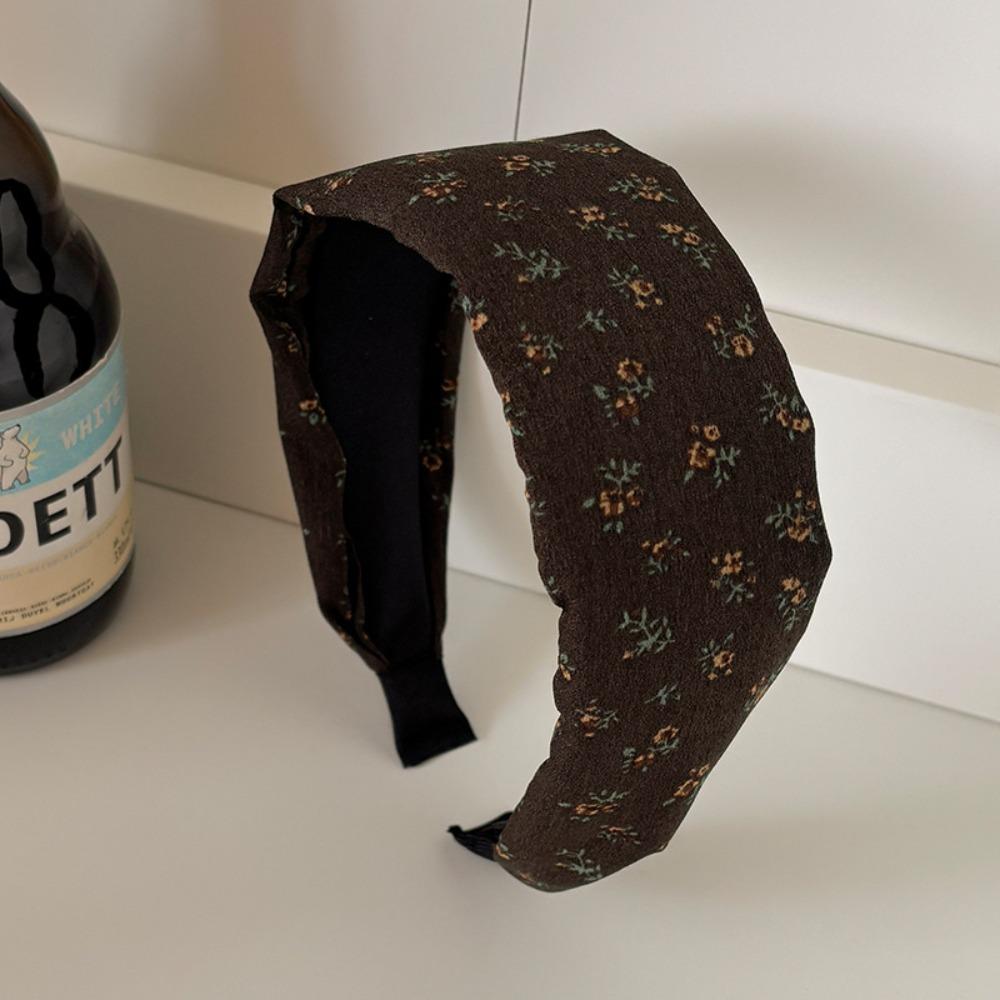 Sweet Wash Face Hair Band Wide Side Hair Accessories French Polka Dots Headband  For Women Girls