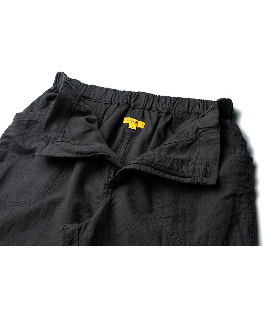 Deoleseukyu Linen Cotton Domingo Pants [Olive Charcoal]