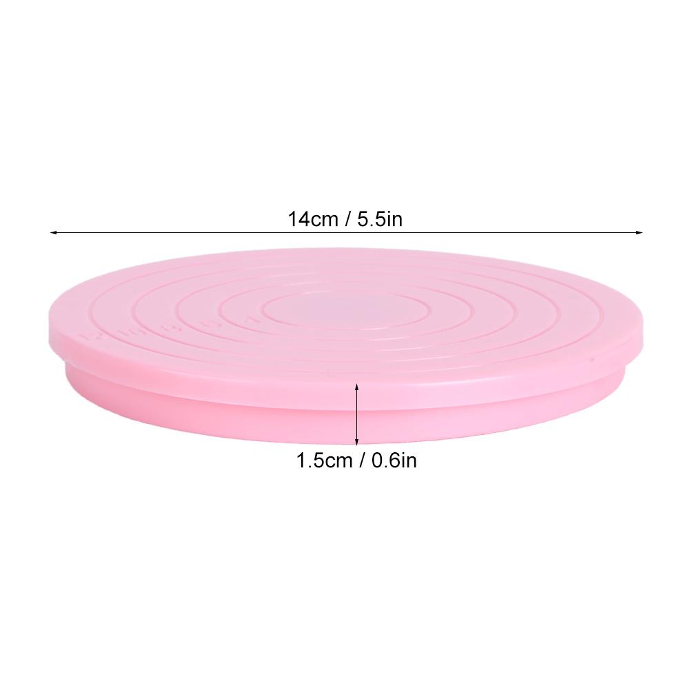2Pcs Mini 360 Degree Rotating Cake Base Stand Decorating Turntable Kitchen Baking Tool
