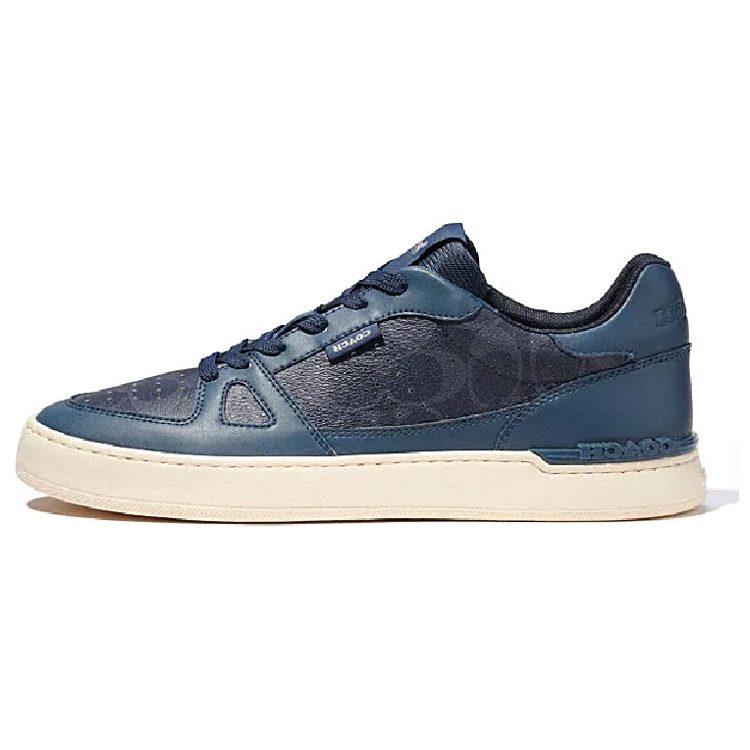 Coach CitySole Lace Up Low Top Stylish Skateboarding Shoes Men's Denim C8965-DEN