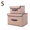 Linen-Like Fabric Storage Box Foldable Storage Box For Books And Toys Dustproof Storage Box With Lid