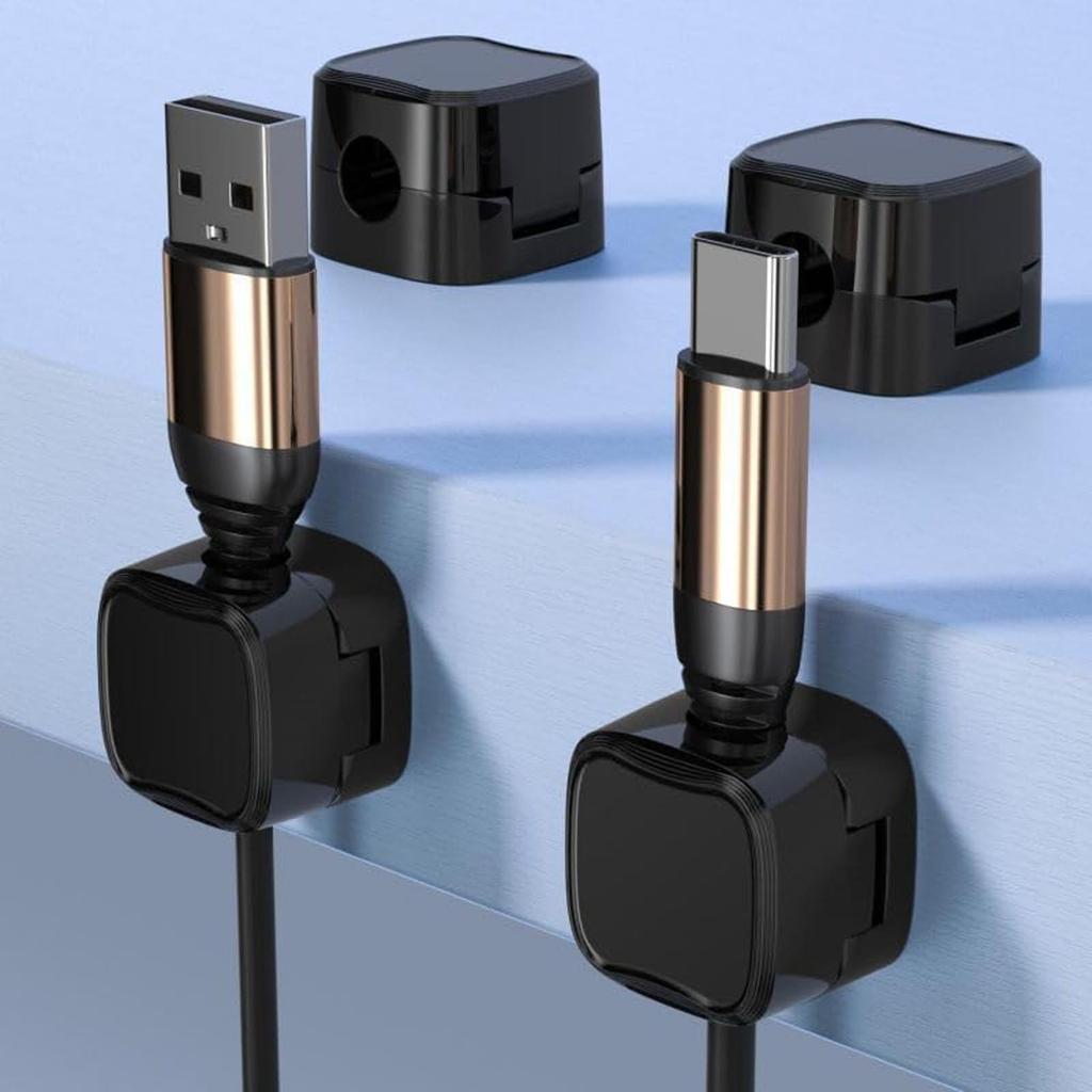 Refoiner Magnetic Cable Holders, Cable Organizers, Cable Clips for Desks, Cable Storage, Hiding Cables, USB Cables, Type-C Cables, Mouse Cables,