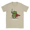 Huzzah Frog Knight Funny Sword Meme Quote Cotton T Shirt Unisex Summer Streetwear T Shirts Oneck Leisure Tee Shirt Oversized Tops