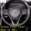Steering Wheel Button Frame Decoration Cover Trim ABS Carbon Fiber Accessories Interior For TOYOTA RAV4 RAV 4 XA50  - 2024