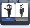 66W Retractable Elbow Splitter Data Cable for Apple, Huawei, Type-C, Fast Car Charging