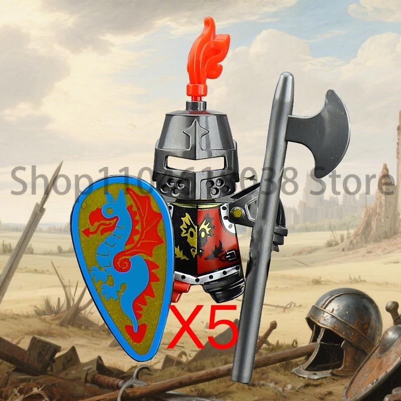Medieval Military Figures Octopus Sea Demon Knights Building Blocks Weapons Accessories Sword Temple Spear Shield MOC MINiBricks