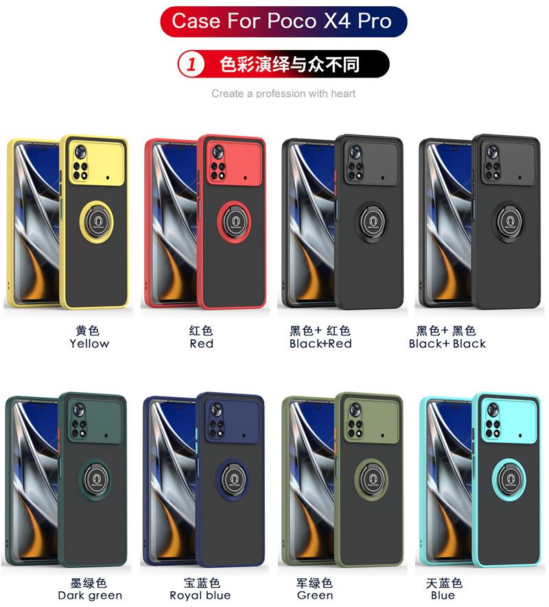 Für Poco X4 Pro 5G Hülle Magnetischer Ringständer Halter Armor Stoßfest Coque Für Poko Little Poco X4 Pro X4Pro Pocox4pro Rückseite