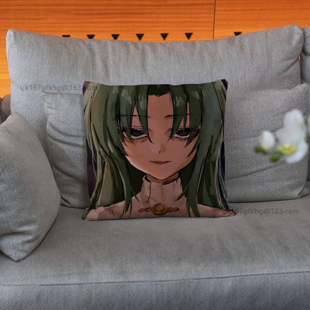 Anime Higurashi  Pillow Case Square Double-Sided Printing Short Plush Sofa Cushion Cover Bedroom Bedside Pillow